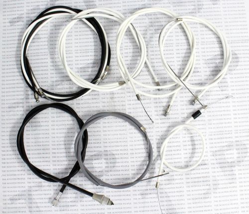 Vespa vbb vba vlb chetak set of 8 control cable kit - tsp for sale