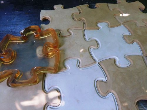 Puzzle Polyurethane Molds for 3D Panels Rubbers Silicone Forms Gypsum Concrete