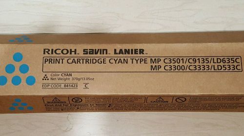 Ricoh Savin Lanier 841423 Cyan Toner Type MP C3501/C9135/LD635C
