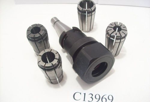 Tg100 nmtb 30 quick change collet chuck w/ four tg 100 collets lot c13969 for sale