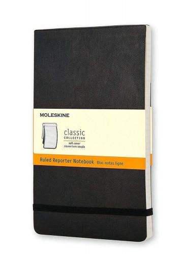 Moleskine Reporter Notebook, Pocket, Ruled, Black, Soft Cover (3.5 x 5.5)