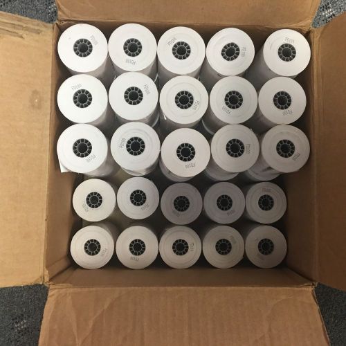 3-1/8 X 119&#039; 1-ply Thermal Paper Rolls Box of 40 Rolls First Data PAPER-FD100