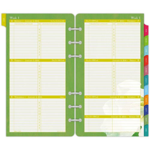 Day-timer weekly planner refill 2016 12 months wirebound portable size 3.75 x... for sale