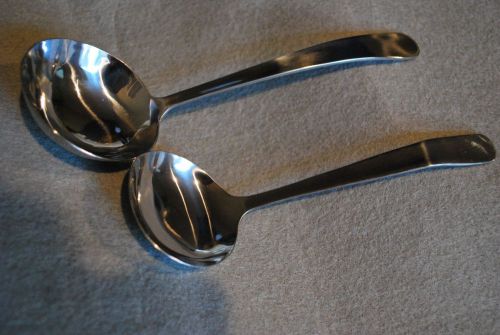 Gravy Ladles ~ 2 pcs ~ Oxford Pattern ~ 3/4 &amp; 1 1/2 oz ~ Mirror Finish SS New!