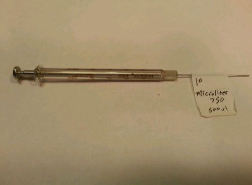 Hamilton syringe microliter 750 fixed bevel needle 0.5 ml 500 ul (stk#10)