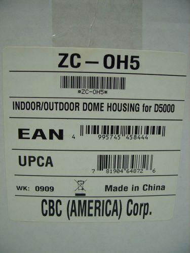 CBC - INDOOR / OUTDOOR SURVEILLANCE CAMERA DOME HOUSING FOR D5000 ~ ZC-OH5 *NEW*