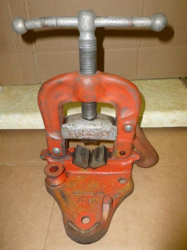 Ridgid pipe bench vise*23*1/8&#034; - 3&#034;*clean*plumbing/machine shop*no reserve nr !! for sale