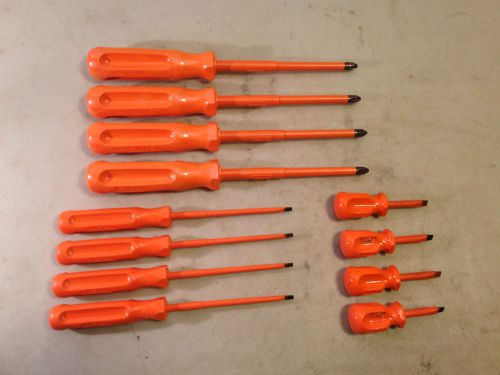 Assorted Lineman&#039;s Insulated 1000v Screwdrivers Flat/Slotted Philips SIBILLE