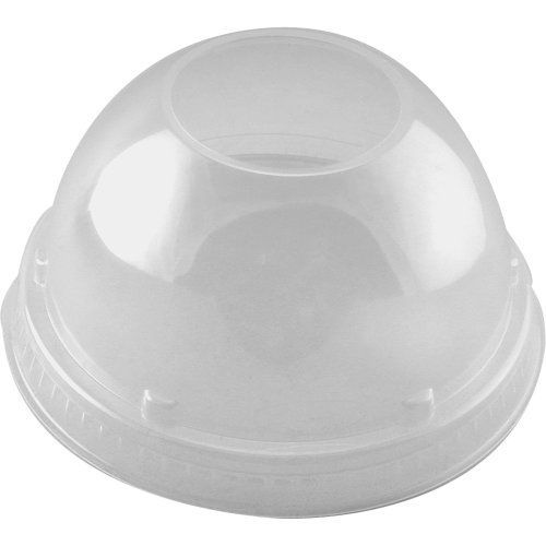 DART Dart 16LCDH Clear Dome with 1.5 Inch Hole Lid for Plastic Cups 50-Pack