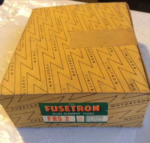FREE SHIPPING Fusetron Dual-Element Fuses FRS 2 Lot Of 10, 600 Volt