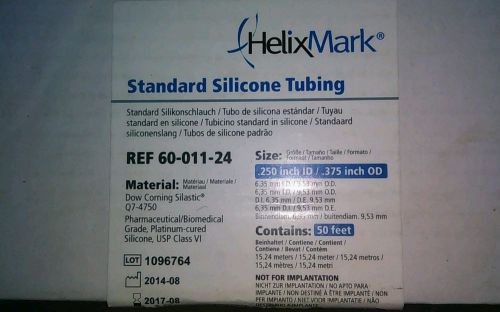 HELIXMARK 60-011-24  SILICONE TUBING   0.250 I.D x 0.375 O.D. 50FT NEW