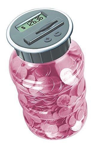 Digital coin bank savings jar by de - automatic coin counter totals all u.s. for sale