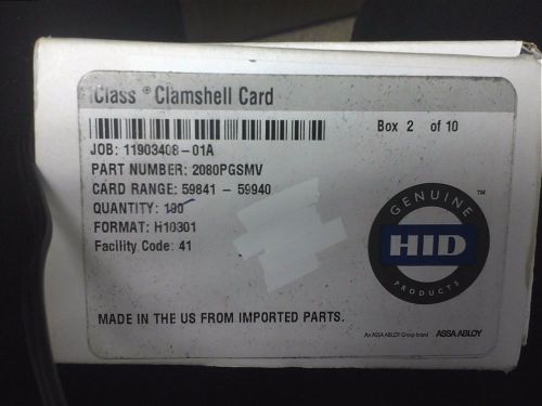 Employee Payroll Time Cards HID iClass Access Format H10301 23 New 46 Used