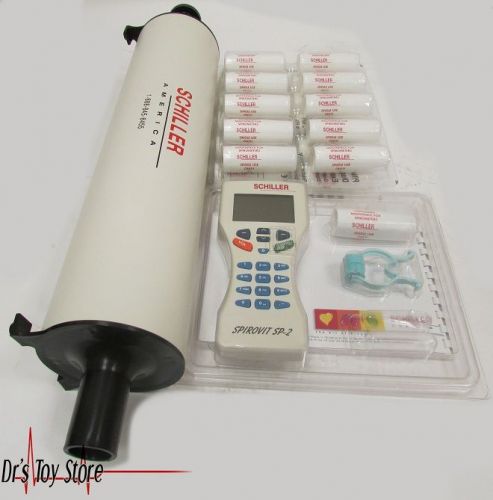 Schiller spirovit sp-2 and spirometer calibration syringe for sale
