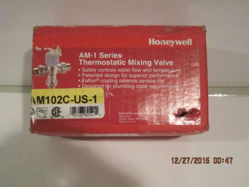 HONEYWELL AM102C-US-1 1&#034; SWEAT THERMOSTATIC MIXING VALVE-FREE EXP-SHIP NEW IN BX