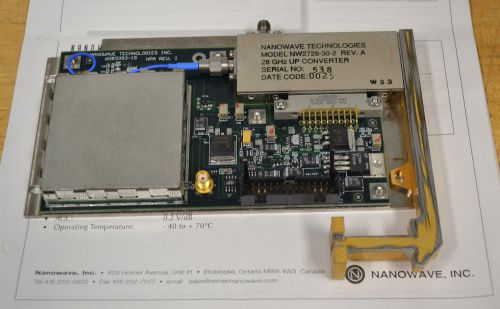 Nanowave Technology 28Ghz Up Converter Module Tx Freq 27-31.5Ghz, IF 0.9-1.4Ghz
