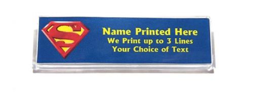Superman Logo Custom Name Tag Badge ID Pin Magnet for Teacher Parent Volunteer