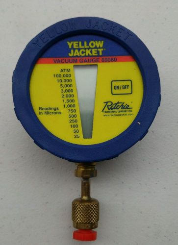 USED YELLOW JACKET 69080 VACUUM GAUGE IN VERY GOOD CONDITION