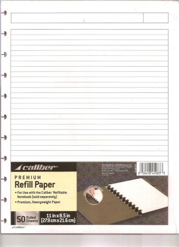 Ruled Refill Paper for Caliber Premium Discbound 24 packs of 50 sheet 1200 total