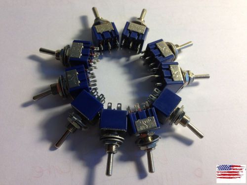 10pcs 6-pin dpdt on-off-on toggle switch 6a 125vac for sale