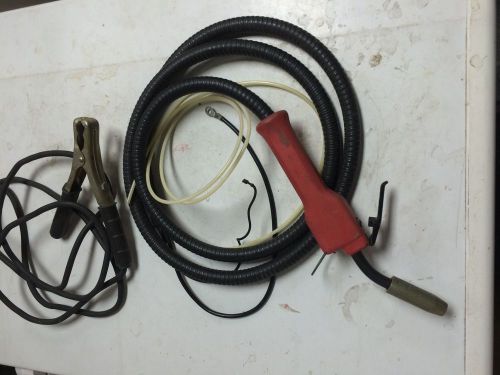 tweco compatible wire feed gun w/gas hose and grounding clamp and cable