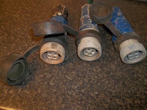 3- Crouse Hinds  Plugs 250vdc  600vac 2 ct.- 0401748  plus  1ct.- 0401802  Used