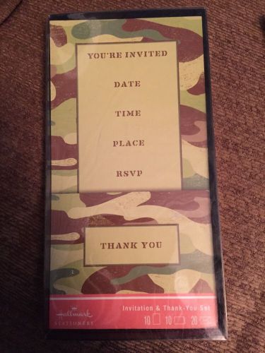 Hallmark Stationery Camo - Invitations And Thank You Set