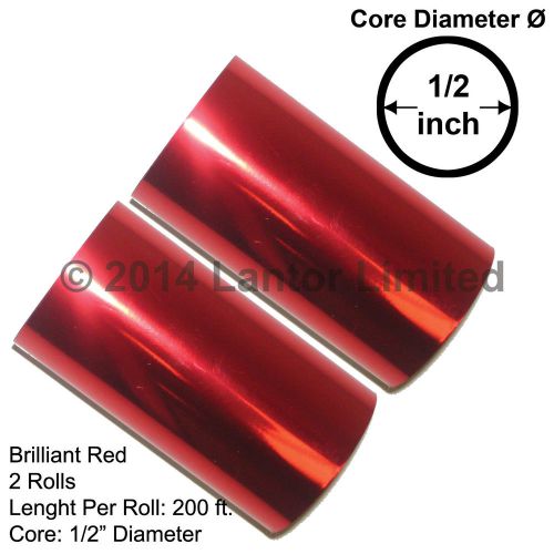 Hot Stamping Foil Brilliant Red KINGSLEy 3&#034; 400&#039;ft 2 x 200 ft #BW88-790E-S2#