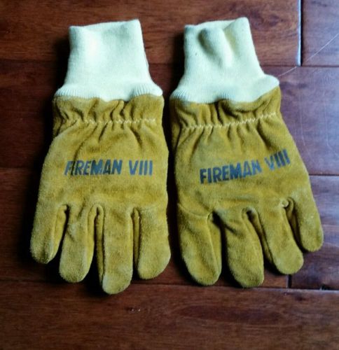 Firefighter Leather Turnout Gloves XL NOS