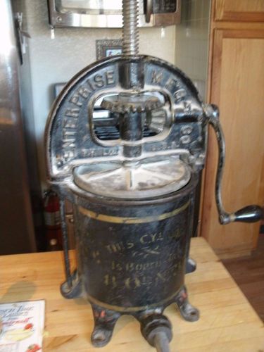 Antique enterprise no.35 8qt cast iron sausage stuffer fruit/lard/wine press for sale