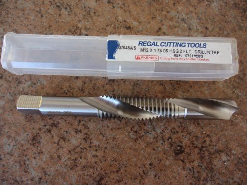 New drill and tap m12 x 1.75 d6 hsg 2 flt by regal cutting tool for sale