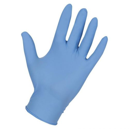 Ambitex Powdered Disposable Nitrile Gloves, Light Blue, Large  NLG5101