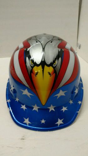 Patriotic american eagle jackson morsafe adjustable safety hard hat ansi for sale
