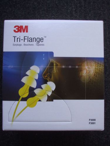 100 New Pair of 3M P3000 Tri-Flange Ear Plugs Noise Reduction Rating 26db