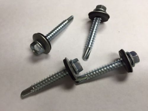 12 x 1-1/2 hex washer self drill screw with neo bonded washer 2000 count for sale
