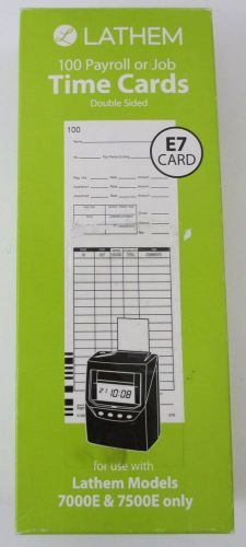 LATHEM Time Cards Double Sided for 7000E &amp; 7500E - Open Box of 60 Cards
