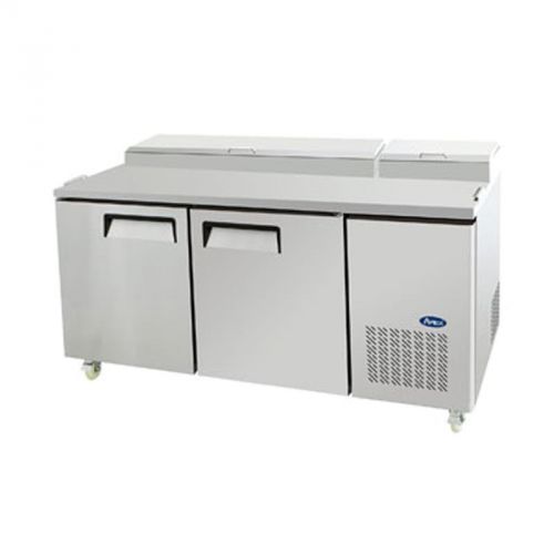 Atosa MPF8202 Refrigerated Reach-In Pizza Prep Table two-section