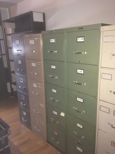 Vintage file cabinets various colors, sizes and brands 4,5,8 &amp; 10 drawer files for sale
