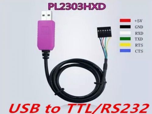 10PCS NEW 6Pin PL2303HXD USB to TTL/RS232 Compatible WIN XP/VISTA/7/8