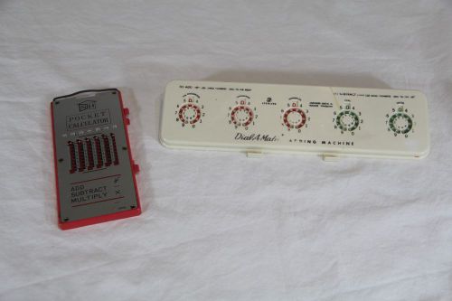 1960&#039;s SH MECHANICAL POCKET CALCULATOR &amp; DIAL-A-MATIC ADDING MACHINE! NICE COMBO
