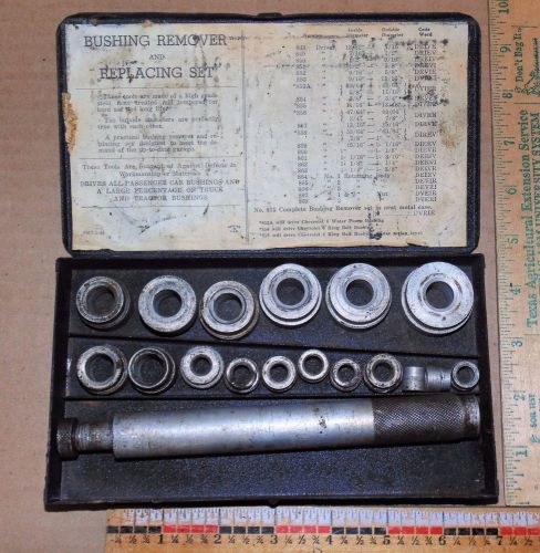 Vintage bushing remover and replacing set no. 875 - not complete - blue point? for sale