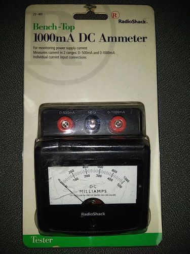 500ma 1000ma dc bench top amp meter ammeter milliamp nos radio shack for sale