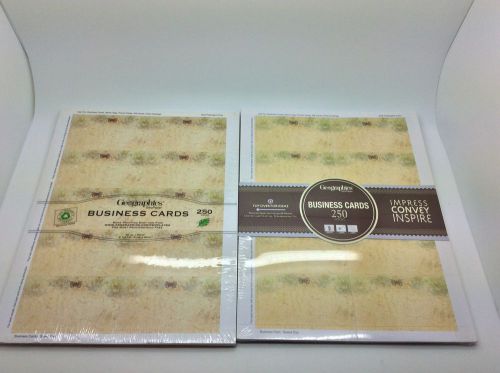 Lot Of 2 NEW Geographics Sweet Day Business Cards, 2 x 3.5 Inches 250 Count NR!!