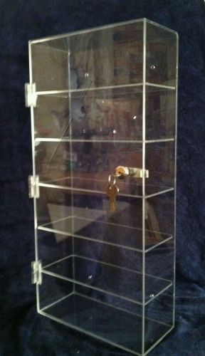 Acrylic display case 12&#034; x 6.5&#034; x 23.5&#034; locking countertop security showcase for sale