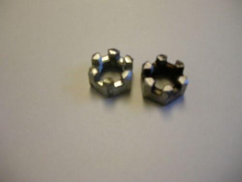 Slotted Hex Castle Nut 1/2-20 Fine Thread Package of 2