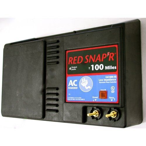 Red snap&#039;r eac100m-rs 100-mile ac low impedance fence charger for sale