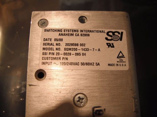 SSI Switching Systems International Power Supply SQM350-1440-7-A-1