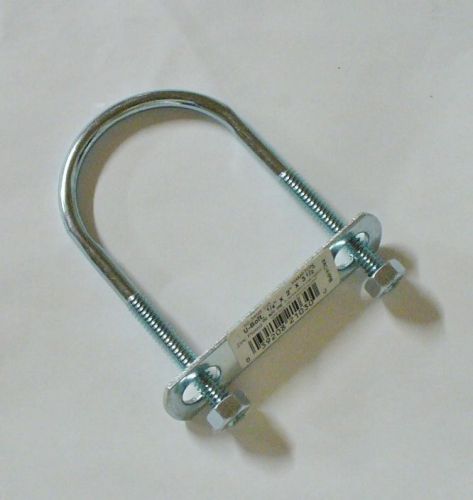 1/4&#034; x 2&#034; x 3 1/2&#034; zinc plated u-bolt with plate for sale