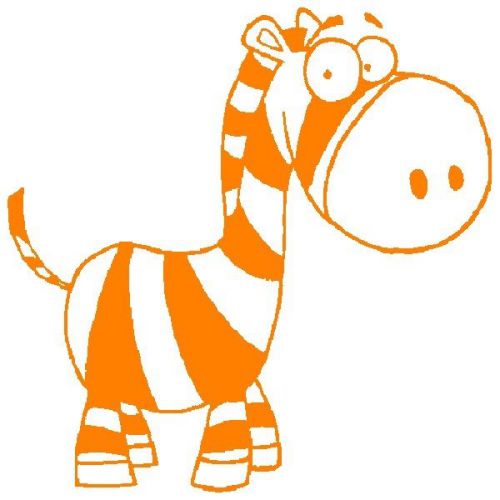30 Custom Orange Zebra Personalized Address Labels