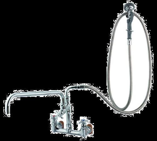 T&amp;S Brass B-0284 Big-Flo Mixing Faucet 12&#034; swing spout wall mount